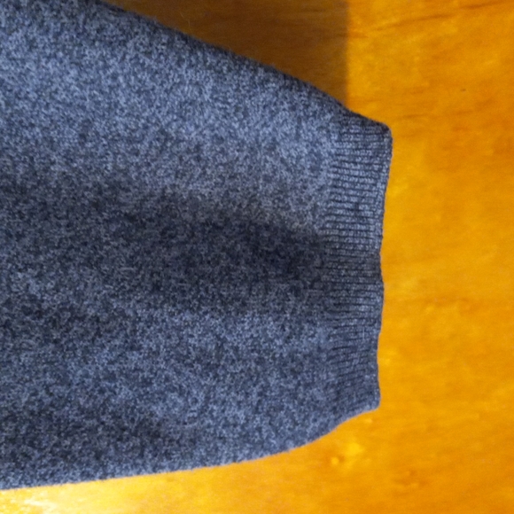 Eileen Fisher 100% Cotton Marled Black & Purple Dolman Sleeve Sweater *MED* - Picture 5 of 8